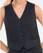 Gilet en laine mélangée noir