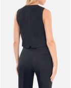 Gilet en laine mélangée noir