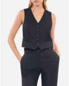 Gilet en laine mélangée noir