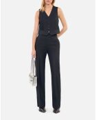 Gilet en laine mélangée noir