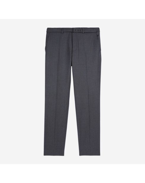 Pantalon de costume en flanelle gris