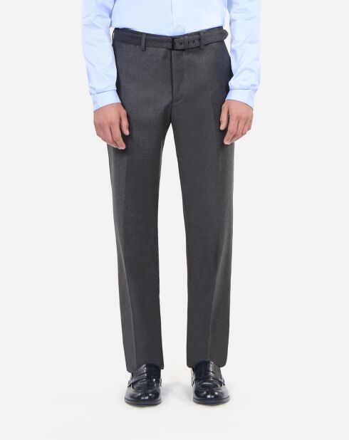 Pantalon de costume en flanelle gris
