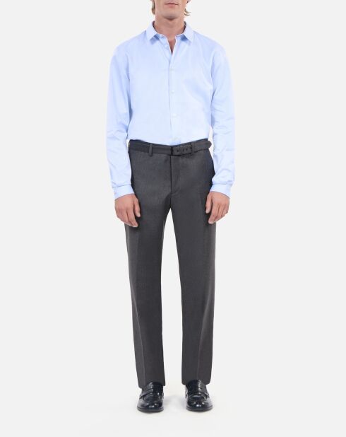 Pantalon de costume en flanelle gris