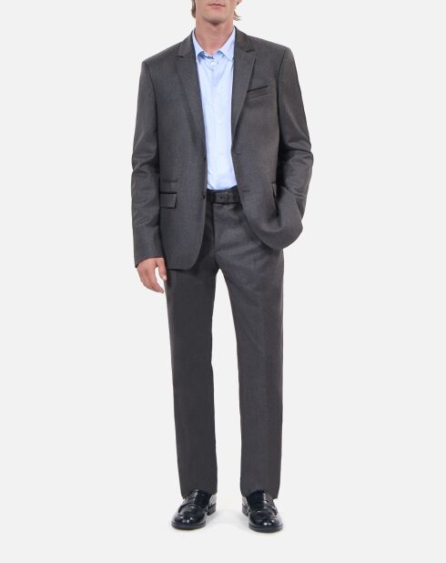 Pantalon de costume en flanelle gris