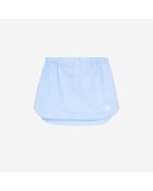 Jupe courte à rayures bleues et blanches