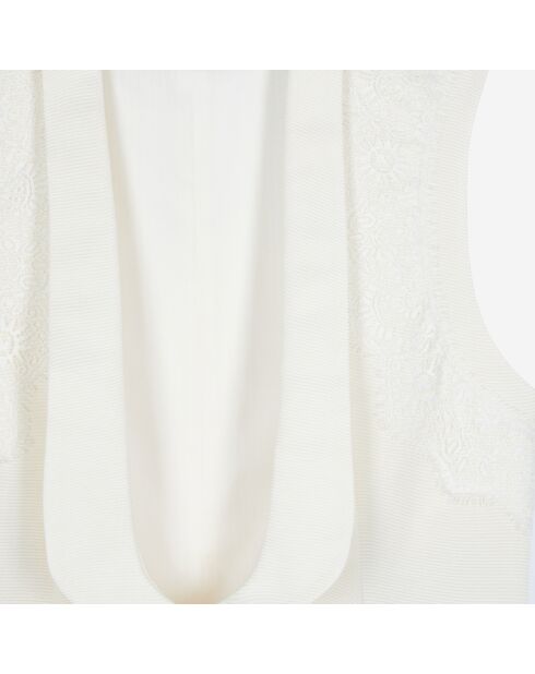 Gilet avec dentelle écru