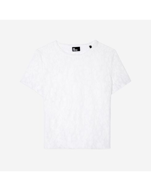 Top en dentelle écru