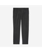 Pantalon de costume en coton et laine gris