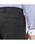 Pantalon de costume en coton et laine gris