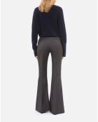 Pantalon 100% laine flare gris