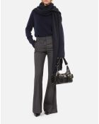 Pantalon 100% laine flare gris