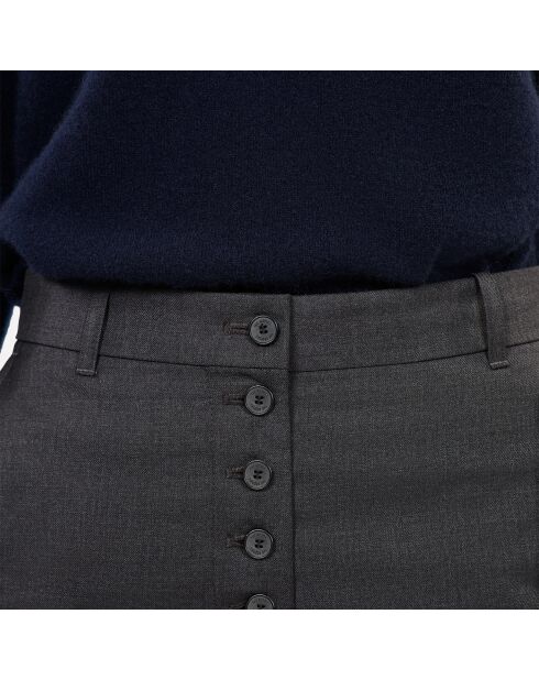 Pantalon 100% laine flare gris