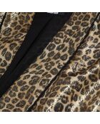 Kimono en Soie mélangée léopard