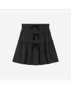 Jupe courte avec nœuds noire