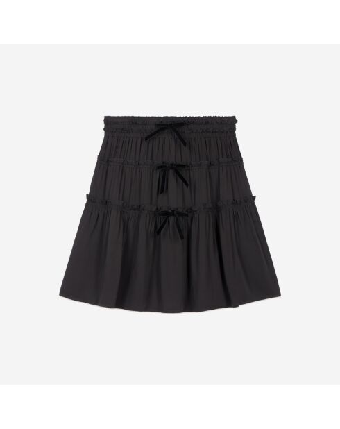 Jupe courte avec nœuds noire