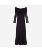 Robe longue en jersey noire
