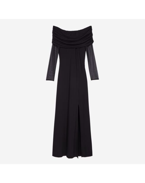 Robe longue en jersey noire