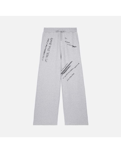 Pantalon de jogging avec sérigraphie gris pierre