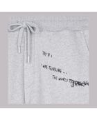 Pantalon de jogging avec sérigraphie gris pierre