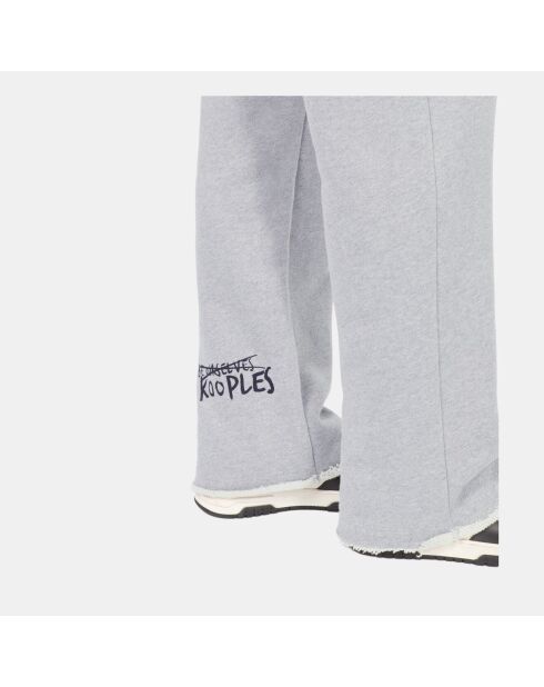 Pantalon de jogging avec sérigraphie gris pierre
