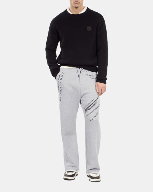 Pantalon de jogging avec sérigraphie gris pierre
