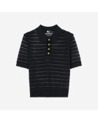 Polo en maille noire