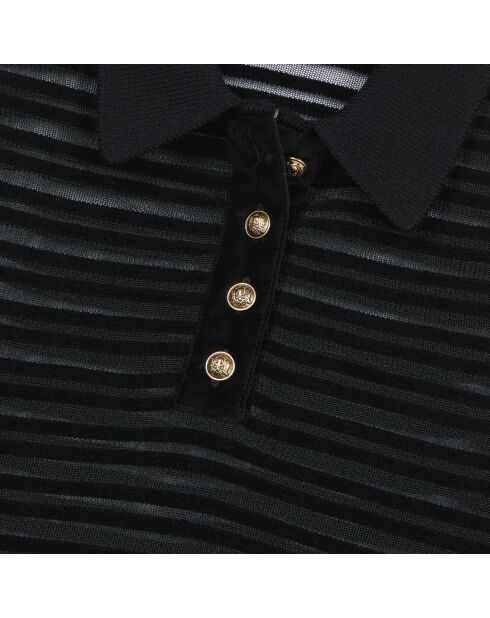 Polo en maille noire