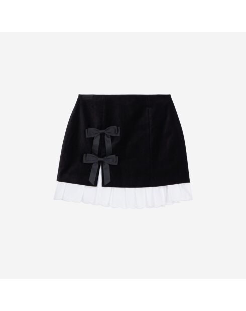Jupe courte en velours noire