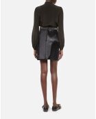 Jupe courte en cuir noire