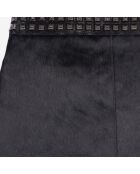 Jupe courte en cuir noire