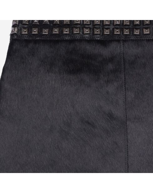 Jupe courte en cuir noire
