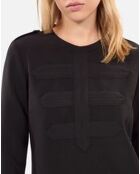 Robe courte  noire plissée