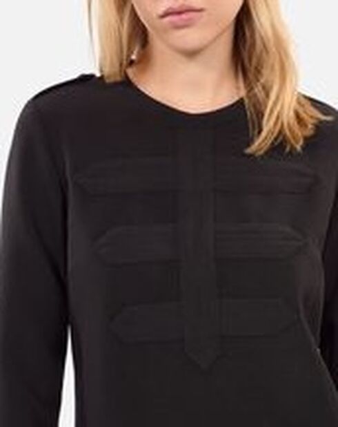 Robe courte  noire plissée