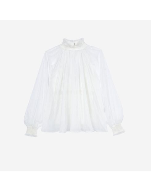 Top avec fronces écru