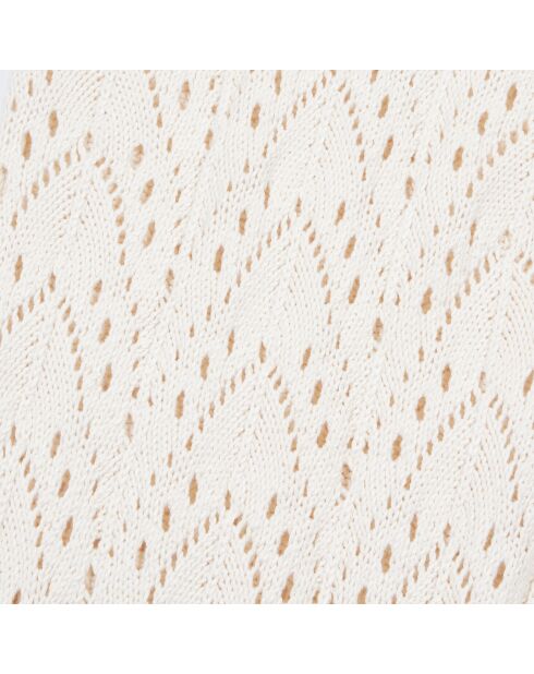 Robe longue en maille écrue