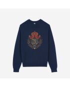 Pull en coton bleu marine