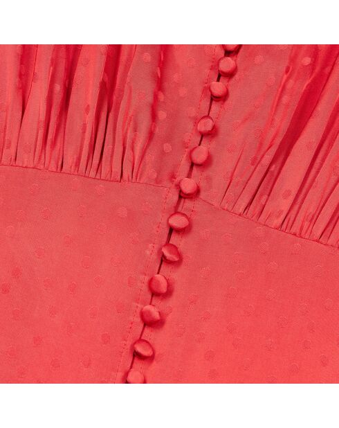 Robe longue avec boutonnage rouge