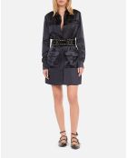 Robe saharienne courte bleu marine