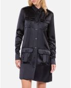 Robe saharienne courte bleu marine