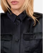 Robe saharienne courte bleu marine