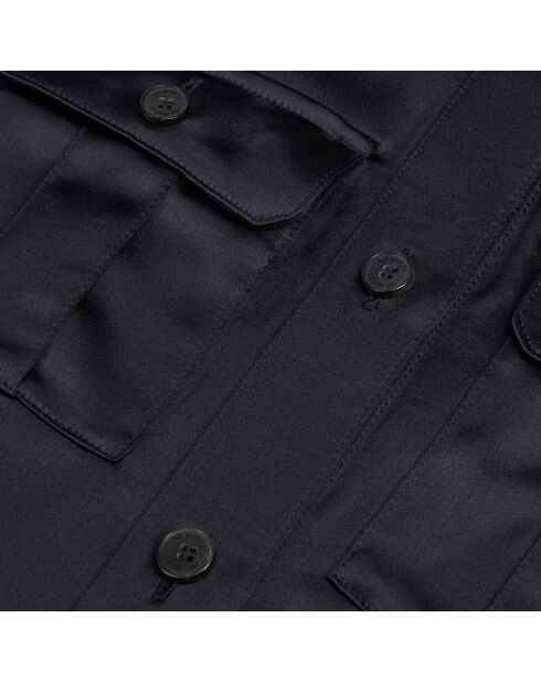 Robe saharienne courte bleu marine