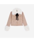 Blouson en Laine mélangée beige