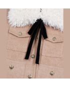 Blouson en Laine mélangée beige