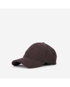 Casquette en velours côtelé marron