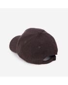 Casquette en velours côtelé marron