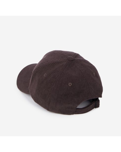 Casquette en velours côtelé marron