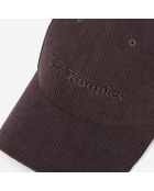 Casquette en velours côtelé marron