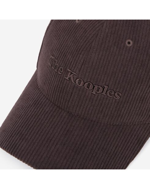 Casquette en velours côtelé marron