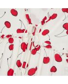Robe courte avec imprimé cerise