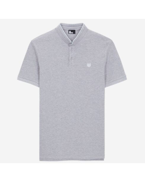 Polo en coton gris clair